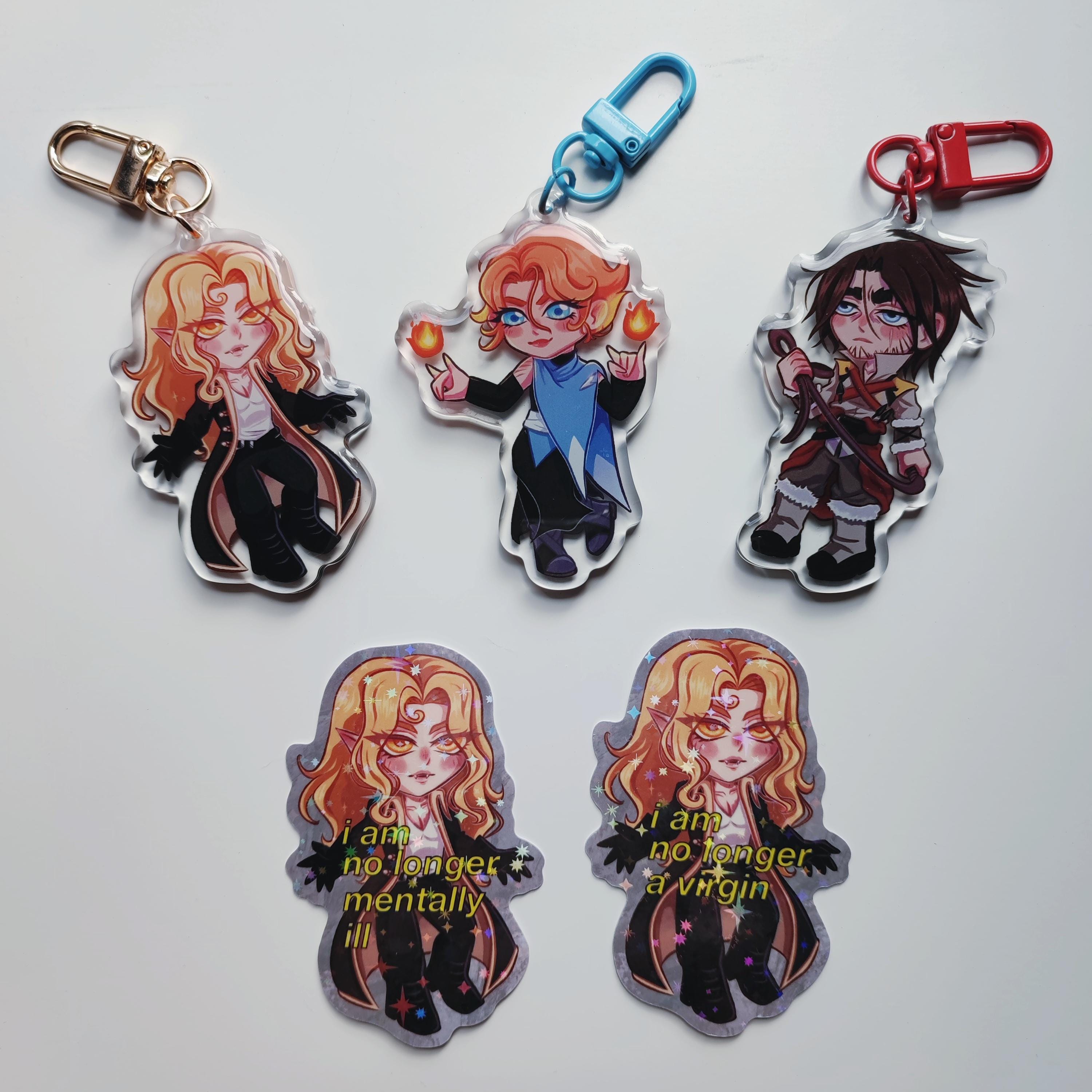 Castlevania inspired Trevor Sypha and Alucard charms and stickers AVAIBLE