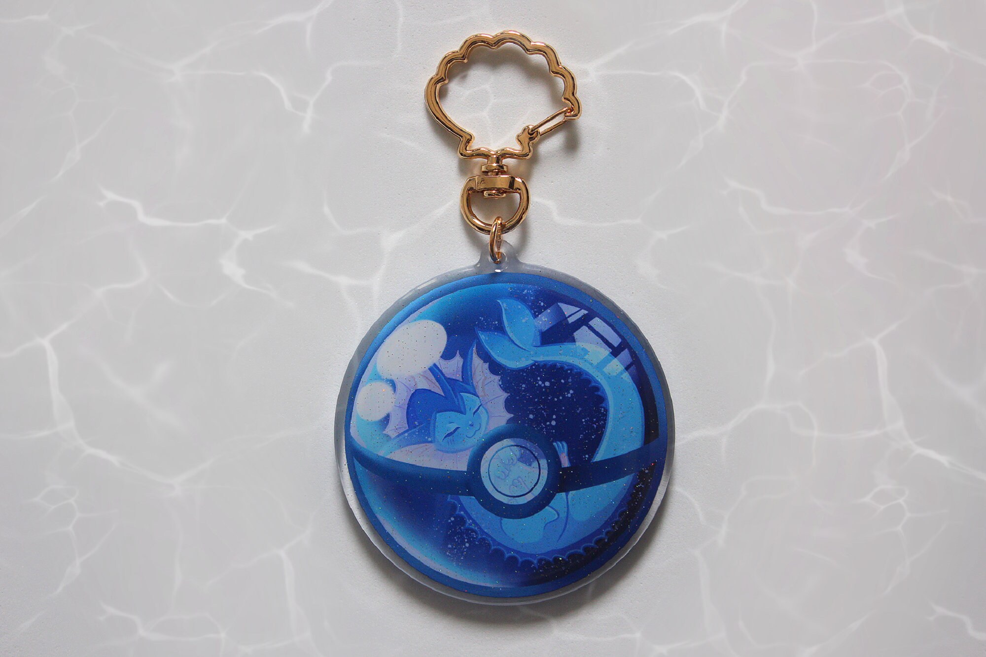 シャワーズ キーホルダー / ポケモン イベ進化チャーム - Etsy 日本
