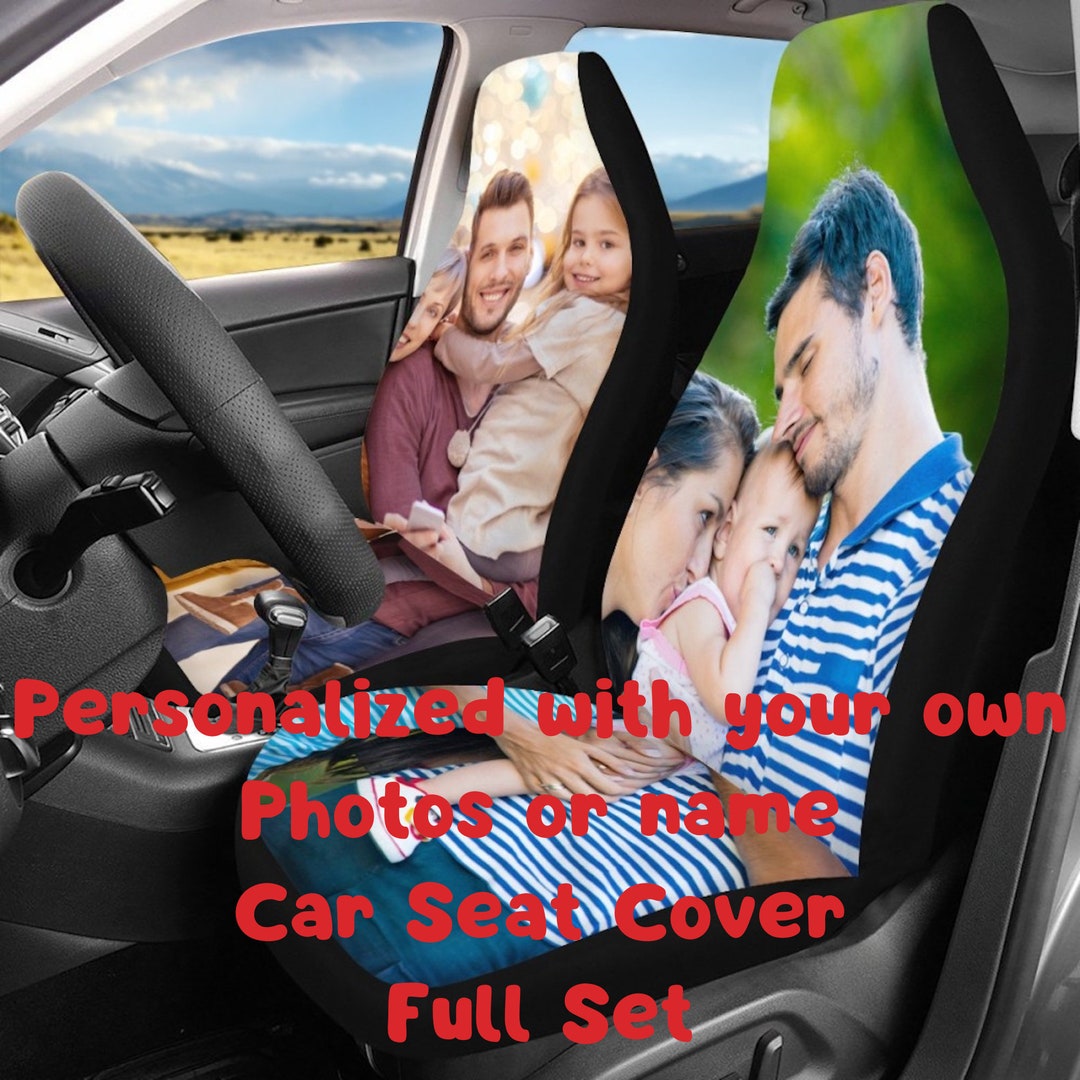 Customize Car Seat Covers, Personalized Car Seat Cover, Full Set, Car