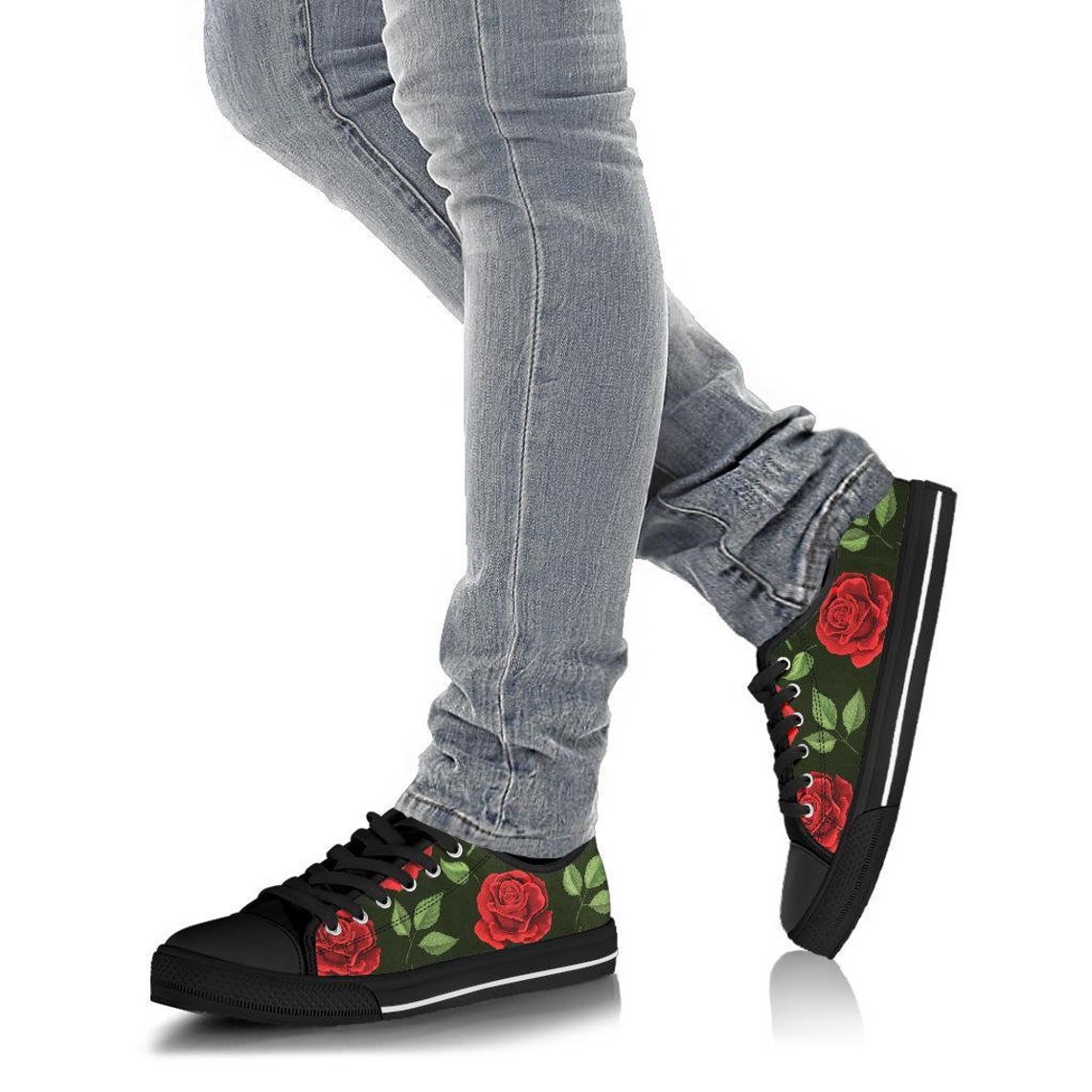 shoes with roses on them