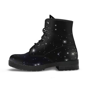 Waterproof Starry Night Leather Handcrafted Boots, Women Boots, Leather Shoes, Vegan Boots, Fashion Shoes, Hippie Boots image 3