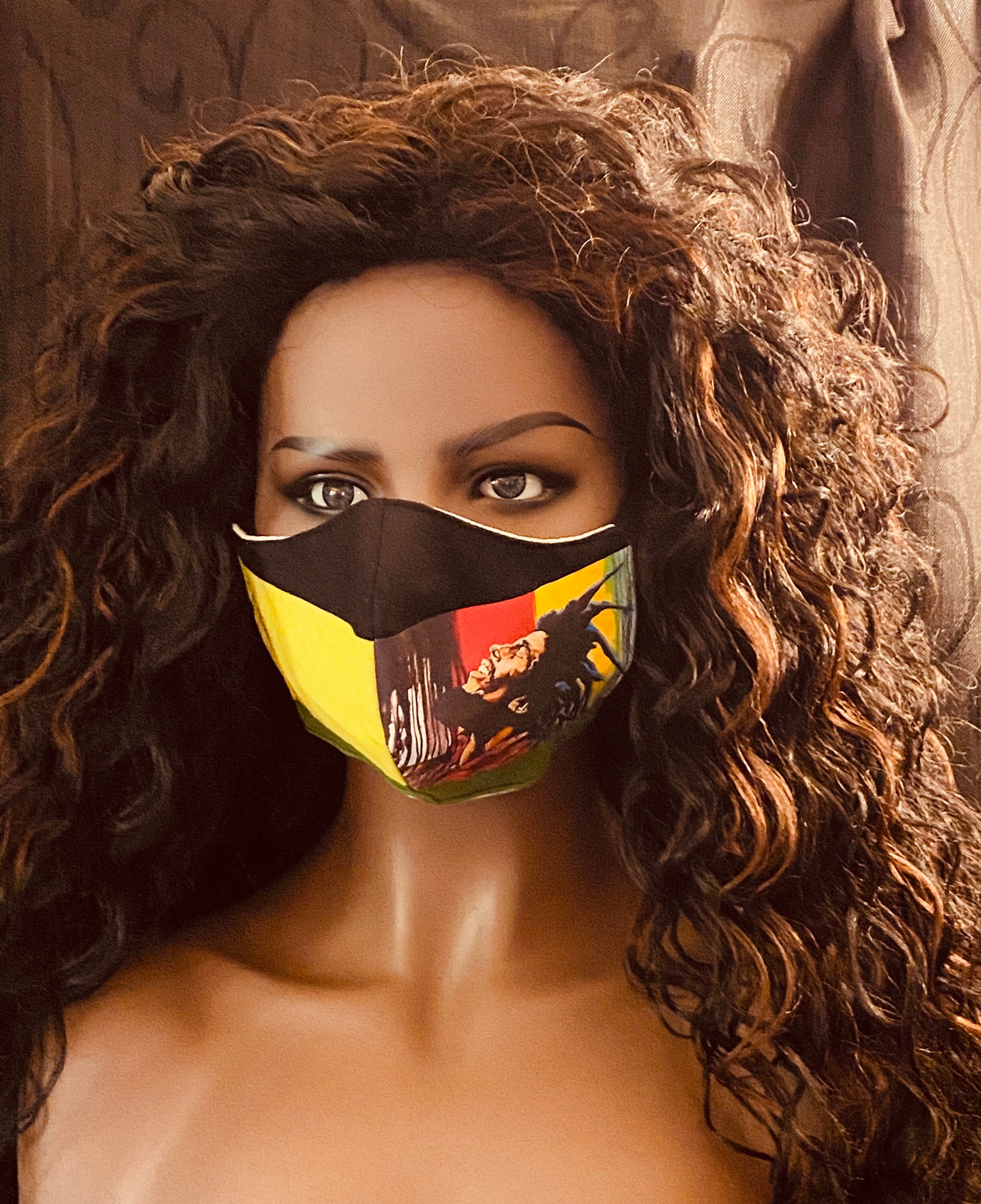 Jamaica Face Mask Bob Marley Face Mask Jamaica Flag Face Etsy