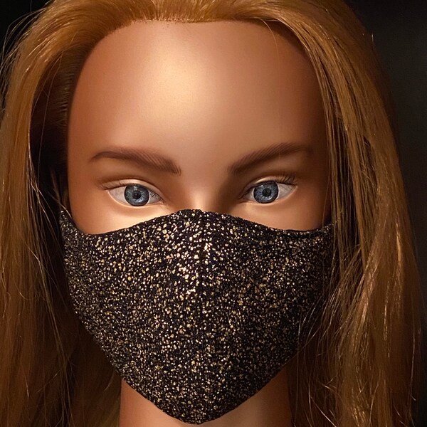 Black and Gold Mask Etsy
