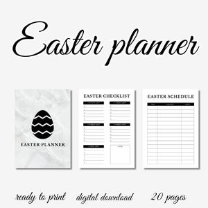 Easter planner | Easter bunny | Printable planner | Easter organizer | Easter planner kit | Printable easter | Easter checklist | Easter