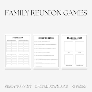 Family reunion games | Family reunion ideas | Family reunion party | Family game night | Family reunion printable | Family gathering | Games