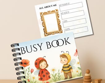 Busy book | Toddler busy book | Quiet book | Busy book printable | Montessori busy book | Preschool busy book | Learning binder | Activity