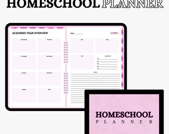 Homeschool planner | Homeschool schedule | Lesson planner | Digital planner | Homeschool | Academic planner | Goodnotes planner | iPad | PDF