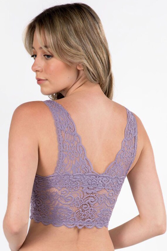 Lace back bralette deals