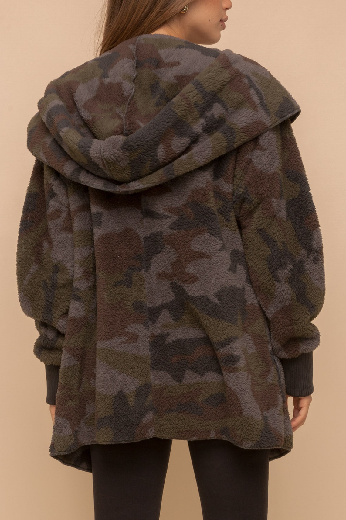 Camo Sherpa Jacket Fleece Jacket Women's sherpa Jacket Etsy