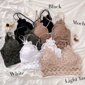 High Neck Lace Plus Size Bralette Bra Summer Swimsuit Bikini Cami Bras for  Women