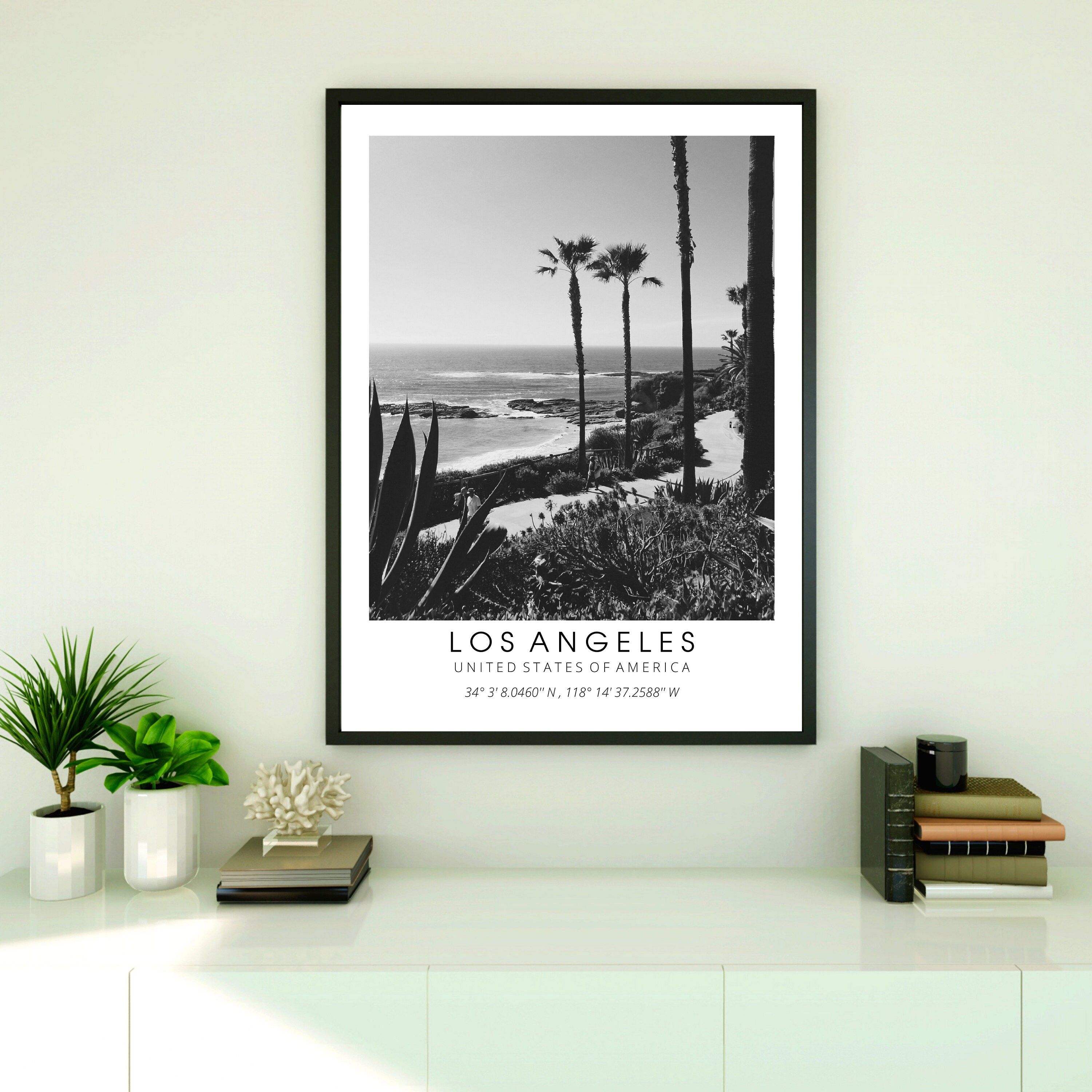 Los Angeles Printable Art, LA Poster, Unique Wallart Decor, Los Angeles ...