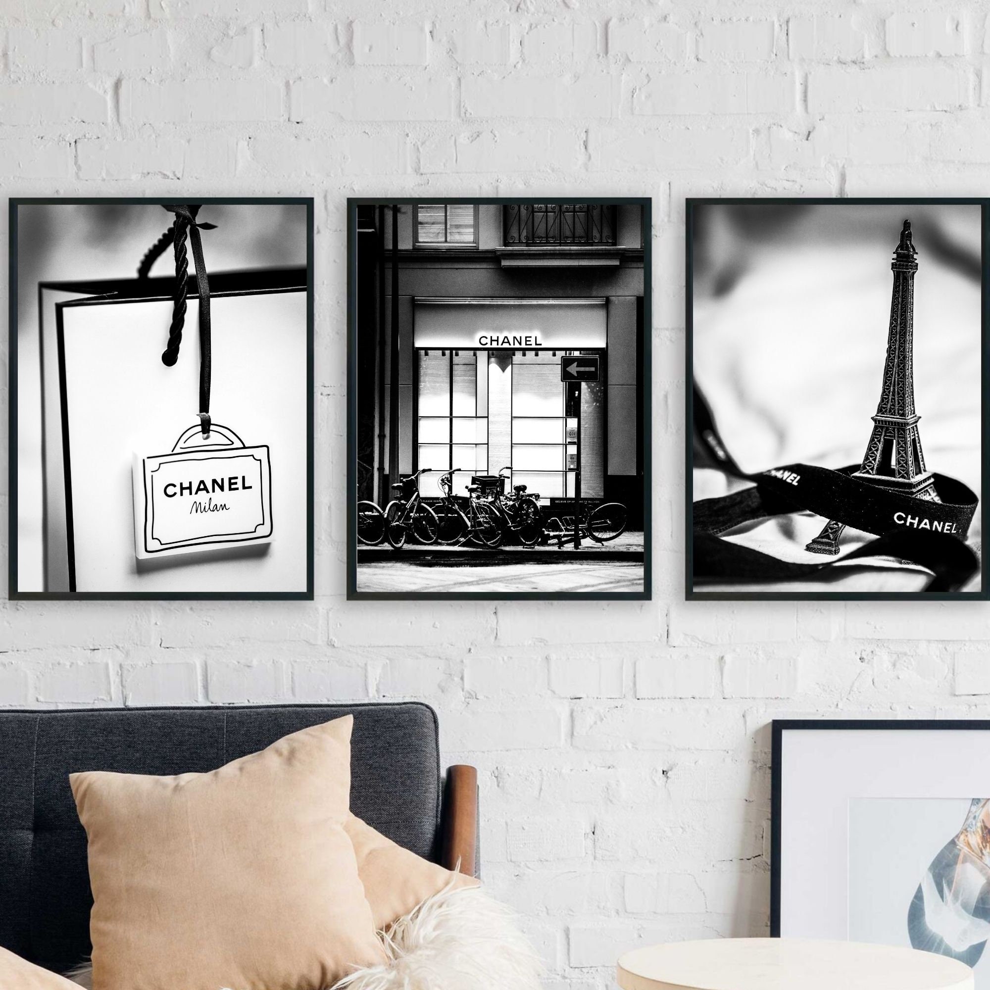 Designer Wall Art Set of 3, Fashion Wall Art Set, Coco Posters,designer