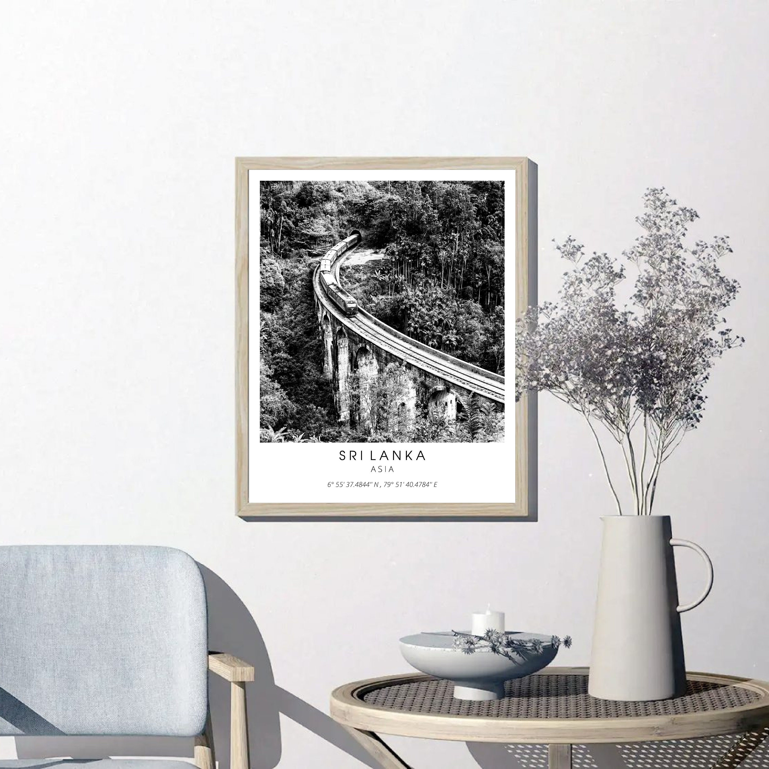 Sri Lanka Wall Artminimalist Printable Wall Artsri Lanka Etsy