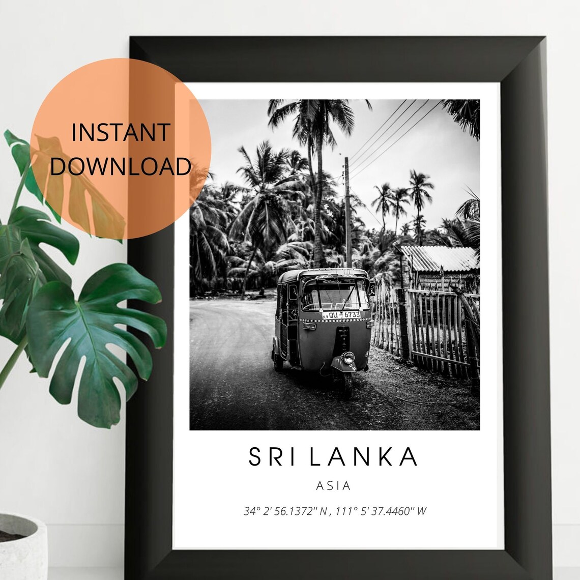Sri Lanka Wall Art-minimalist Printable Wall Art-sri Lanka | Etsy