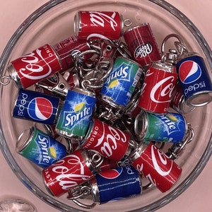 Soda Can Keychains Mini Bag Clip Backpack Charm