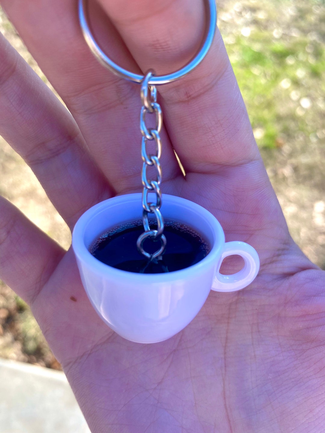 Mini Coffee Mug Keychains / Coffee Lover Keychain / Lemon Tea Etsy