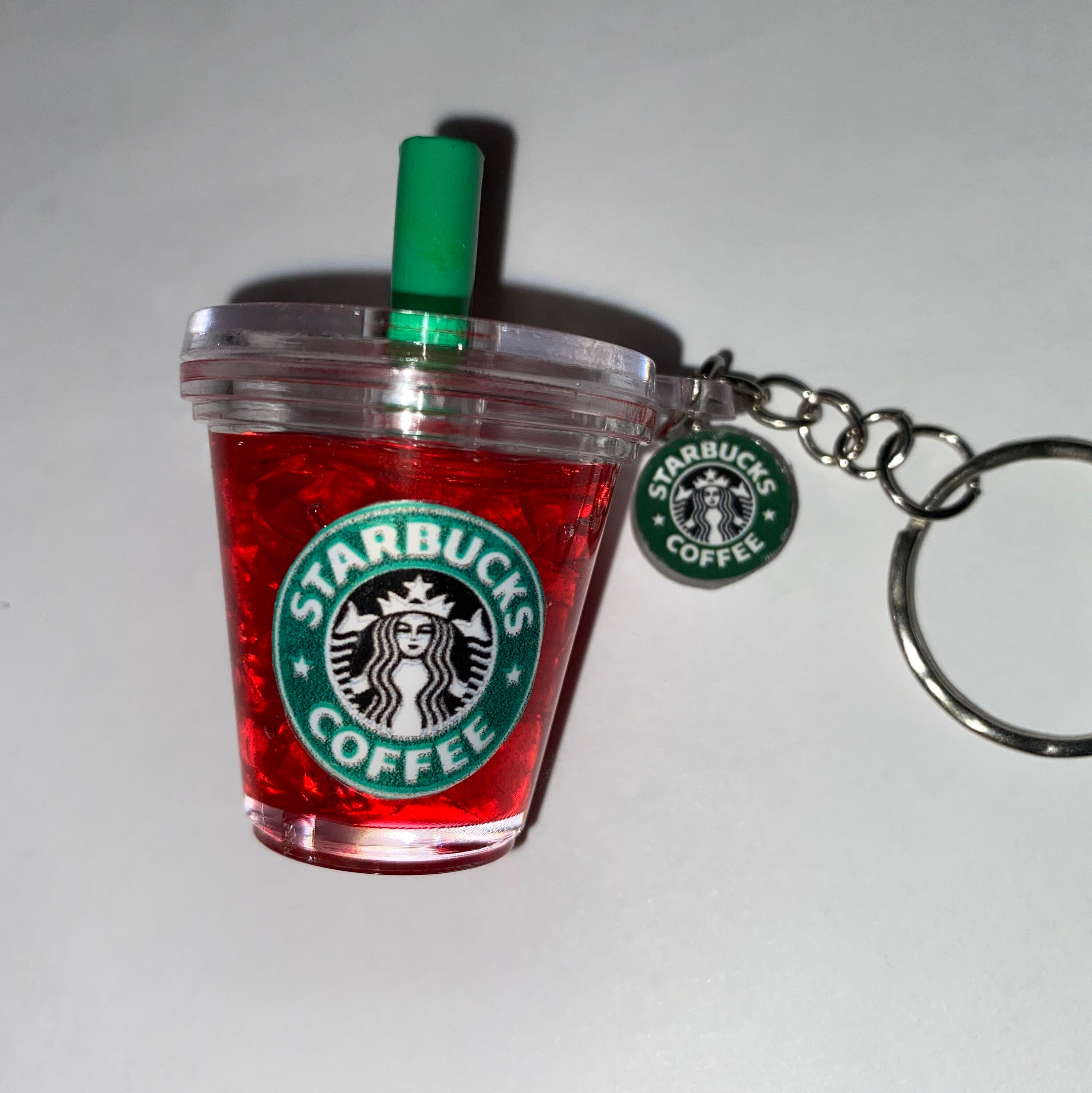 Starbucks Iced Drink Keychain with Starbucks Charm Etsy