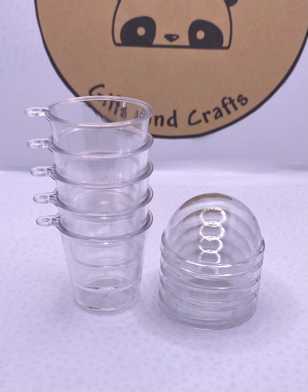 Miniature Keychain Dome Cups With Straw Hole or No Straw Hole / Mini