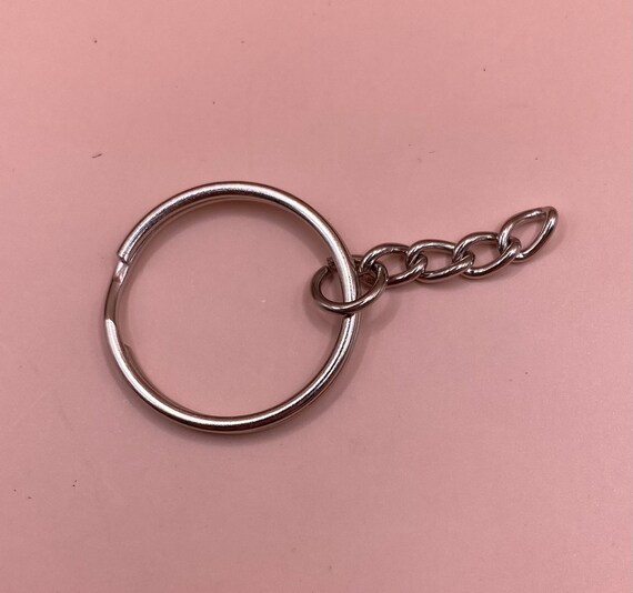 CraftyBearLLC Keychain Rings for Crafts / DIY Keychain Rings / Make Your Own Keychain / Silver Keychain Rings