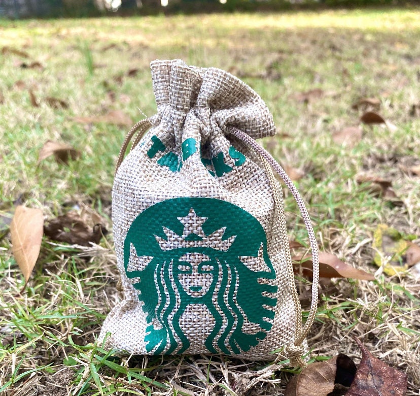 Starbucks Burlap Drawstring Bag 5 X 4 Gift Bags Etsy Australia