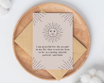 Gratitude Affirmation Cards || Intentional Living || Positive Mindset