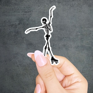 Feel It In Your Bones Roller Skate Sticker