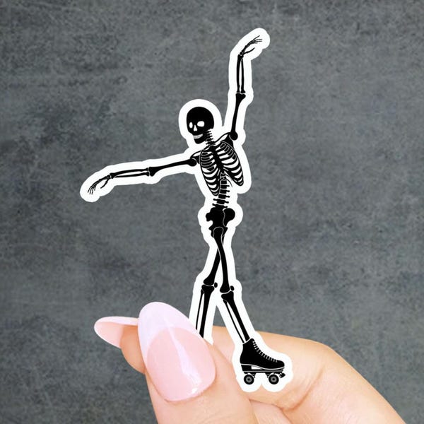Feel It In Your Bones Roller Skate Sticker