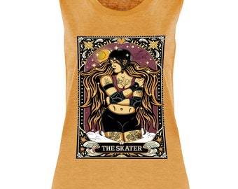 The Skater Muscle tanktop dames T-shirt Roller Derby rolschaatsskateboard