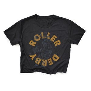 Hipcheck Roller Derby Crop Top T-Shirt Skate
