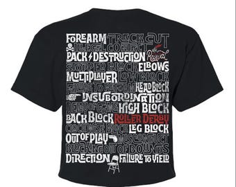 Penalty Box Roller Derby Black Crop Top T-Shirt Skate