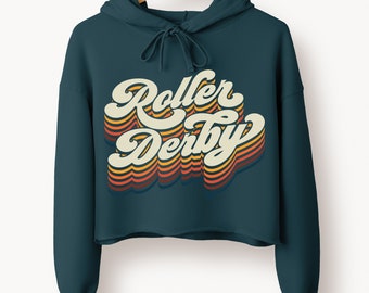 Drop Vibes Crop Roller Derby Kapuzen-Sweatshirt