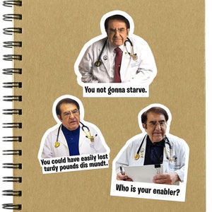 Dr. Now Stickers Set Funny Weight Loss