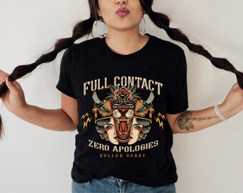 Zero Excuses Roller Derby zwart T-shirt Skate