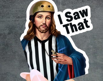 All Knowing Ref Roller Derby Sticker Roller Skate Referee