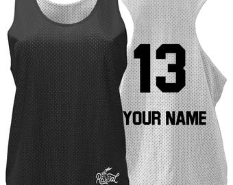 Maglia da rugby reversibile per ragazze, da junior, da rugby, con schiena scoperta