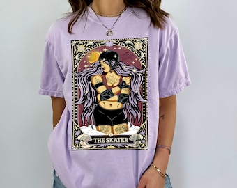 Het Skater T-shirt Roller Derby Rolschaatsskateboard