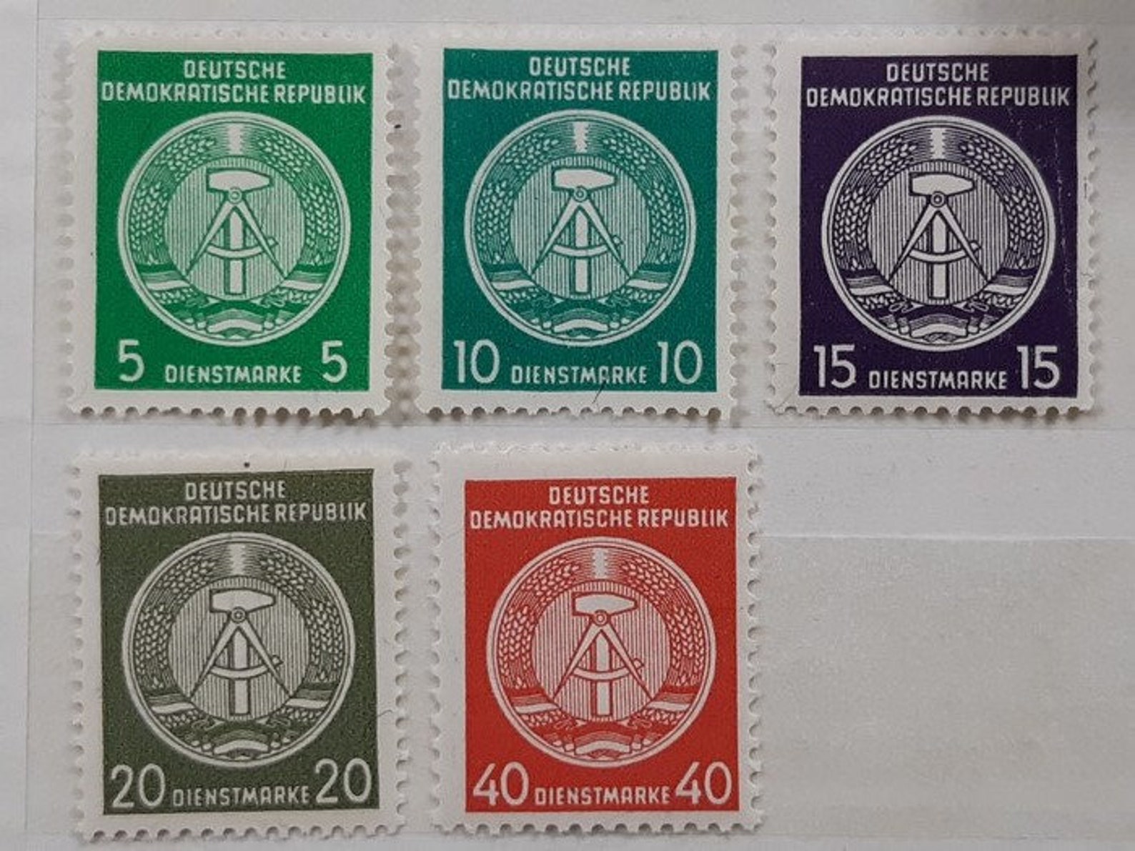 Official DDR stamps 1956 1960 Etsy