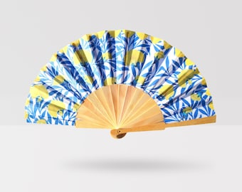 Amalfi Coast Hand Fan: Lemon Theme Party Favors