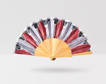 Boho Hand Fan: Tropical Wedding Favor, Raffia Caribbean Style