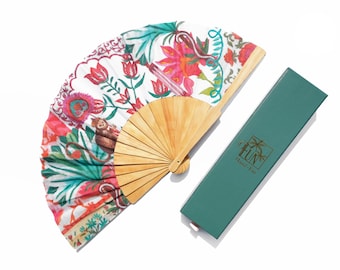 Indian Folding Fan: Royal Rajasthan Paisley Floral Wedding Favor