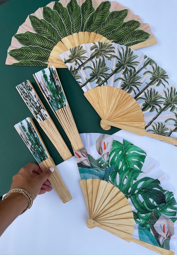 Valentine s Gift HAND FAN Moms Gift Tropical Folding Fan Modern Unique Gift for Her Etsy
