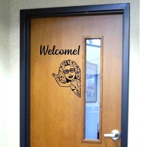 Bitmoji Aufkleber | Lehrer Klassenzimmer Tür Auto Aufkleber Wohnheim Stanley personalisierbar individuell Schule Name Schulleiter College Geschenk Whiteboard