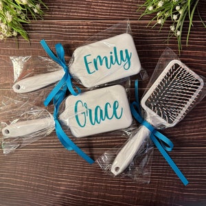 Hairbrushes | Personalized Custom Brush dance cheer bridesmaids cosmetic bulk college birthday decal team favors beach trip girls