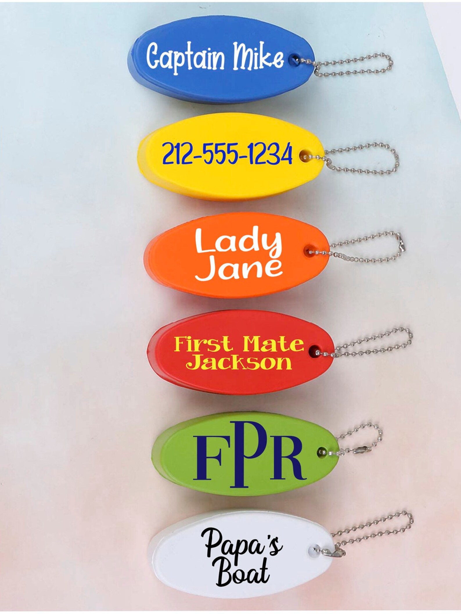 Personalized Boat Float Keychain Custom Fisherman Rafting Etsy