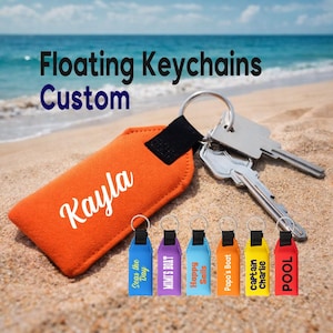 Personalized Floating Keychain: Boating Fishing Lake Gift Father's Day Valentines Proposal