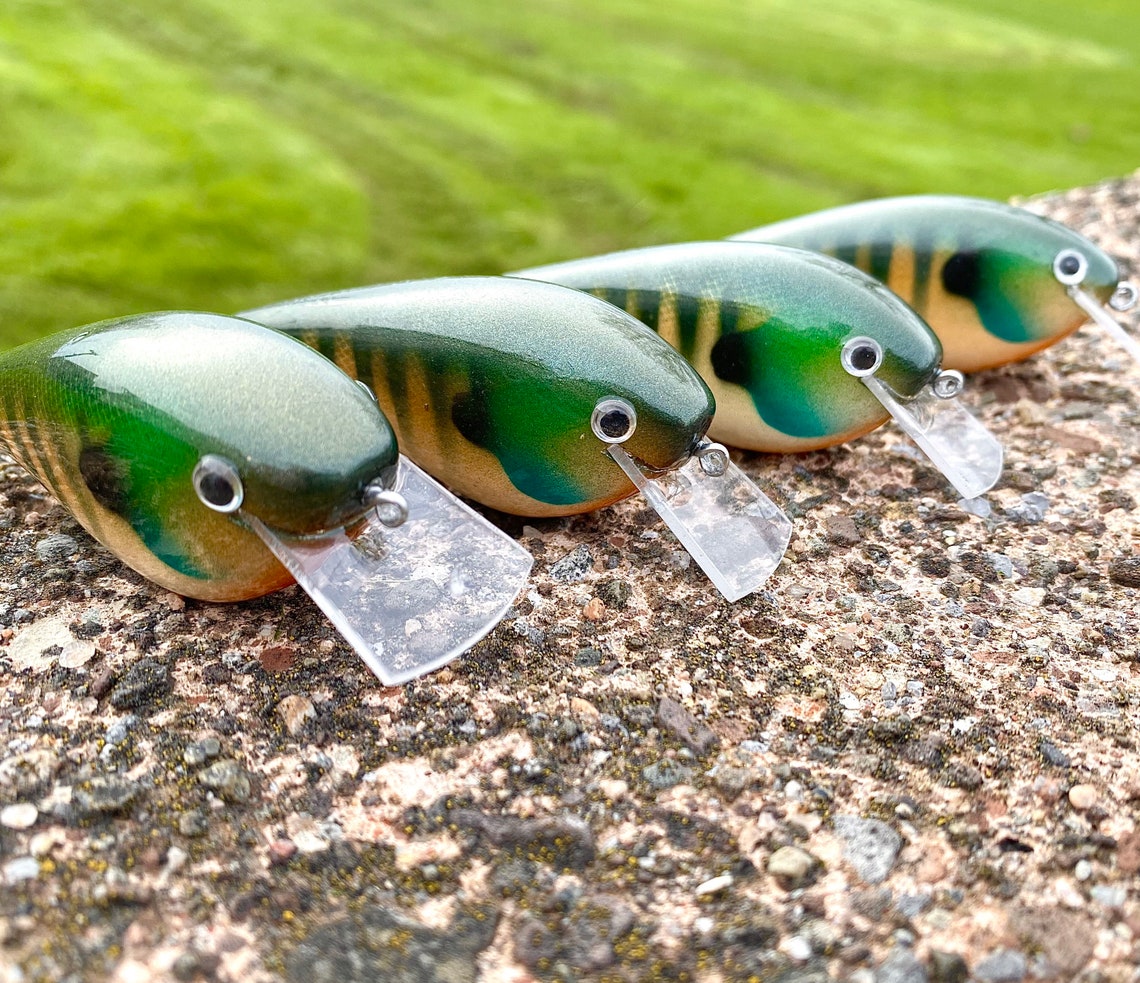 Handmade wooden crankbait bass lure Etsy