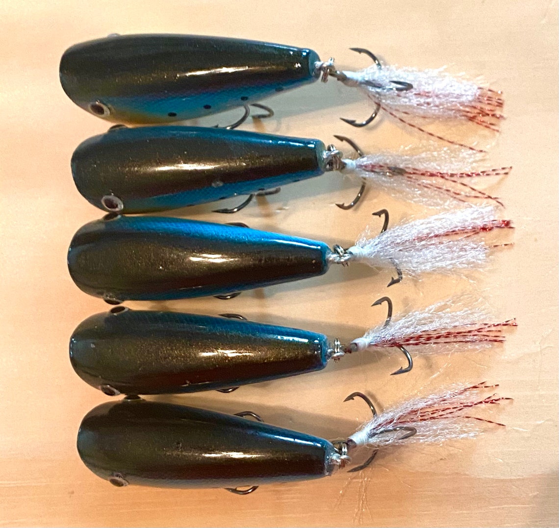 Handmade wooden topwater popper lure Etsy