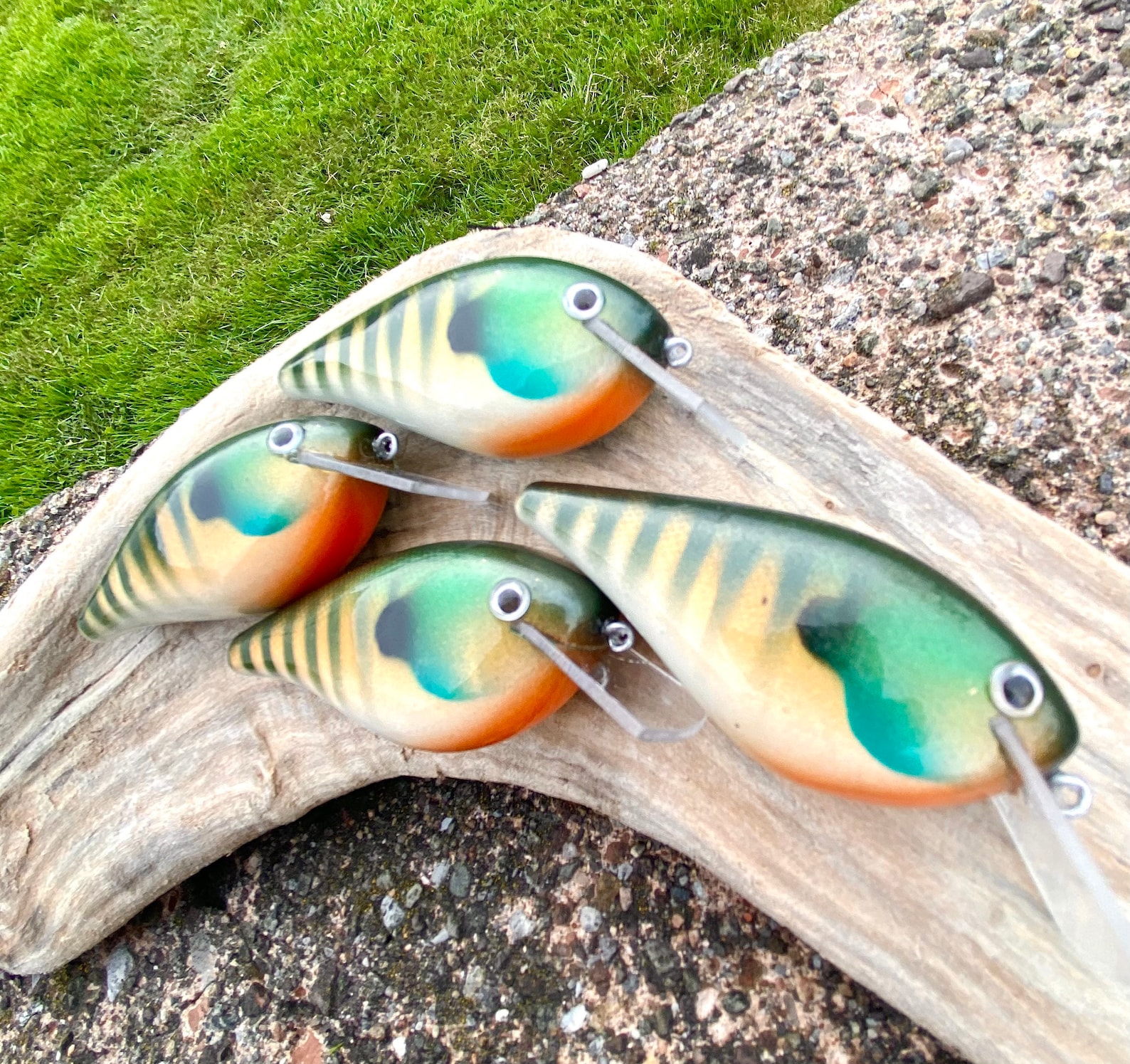 Handmade wooden crankbait bass lure Etsy