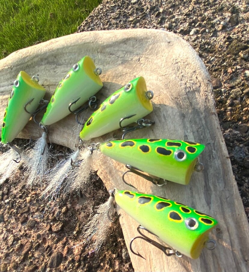 Handmade Wooden Topwater Fishing Lure Etsy