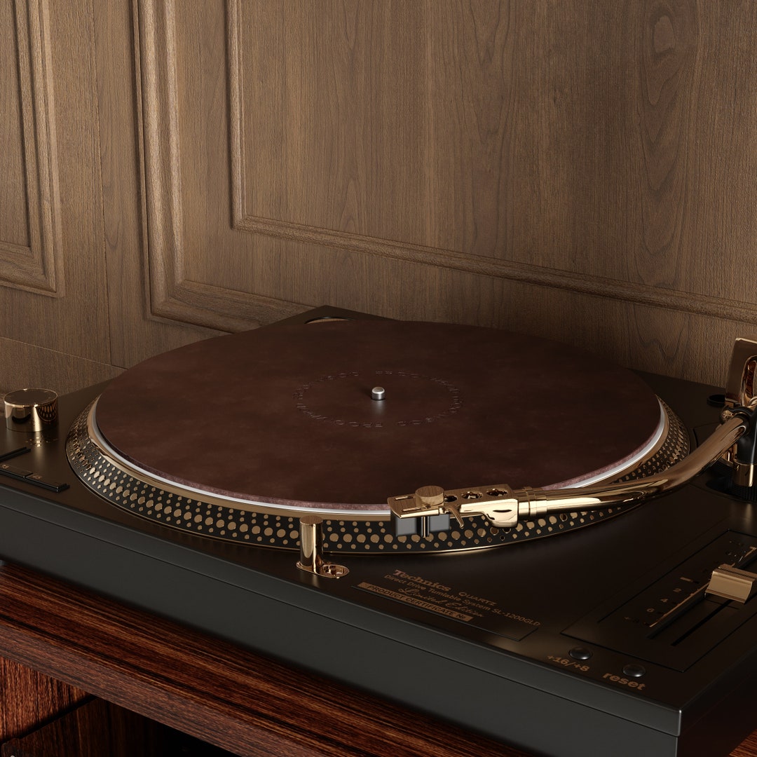 Leather Turntable Slipmat, LP Record Player Mat, Genuine Leather